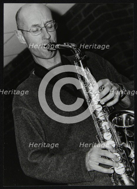 Alto saxophonist Martin Speake playing at The Fairway, Welwyn Garden City, Hertfordshire, 2003. Artist: Denis Williams