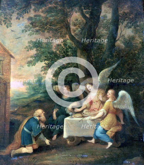 'Abraham Kneels in front of Three Angels', 1581-1642. Artist: Frans Francken II