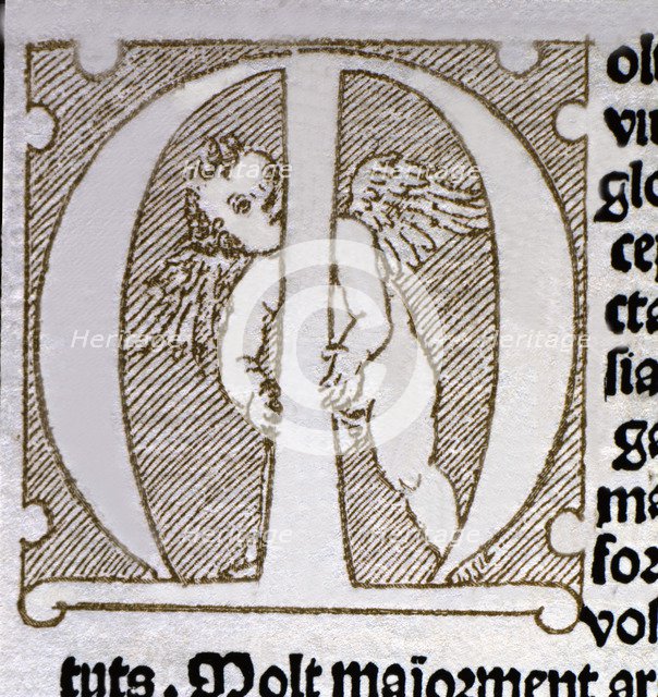 Initial Letter of the dedicatory <Molt exelent virtuos e glorios.> pertaining to the work 'Tirant…