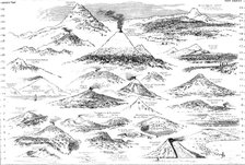 Volcanoes of the World, 1883. Creator: Unknown.