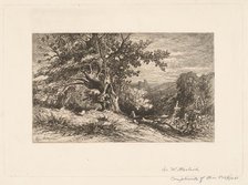 Landscape with Fallen Tree, 1875. Creator: Charles Volkmar.