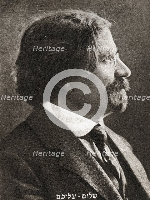 Sholom Aleichem (1859-1916) Russian Jewish writer, c1900. Artist: Unknown