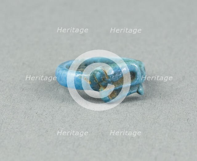 Ring: Figure of Serpent Uto (?), Egypt, New Kingdom, Dynasty 18 (about 1390 BCE). Creator: Unknown.