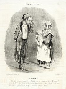 Le Premier Né, 1840. Creator: Honore Daumier.