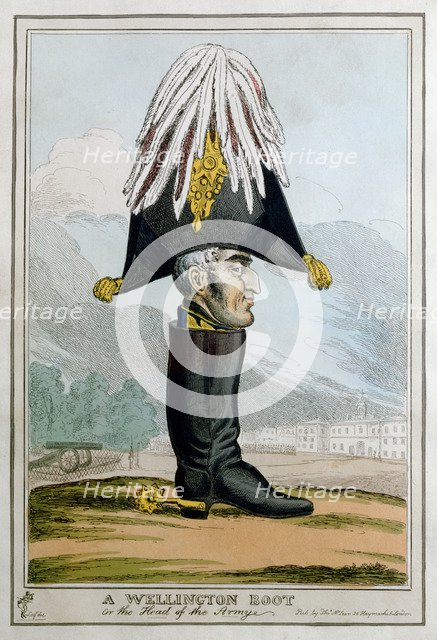 'A Wellington Boot- or the Head of the Armye', 19th century. Artist: Unknown