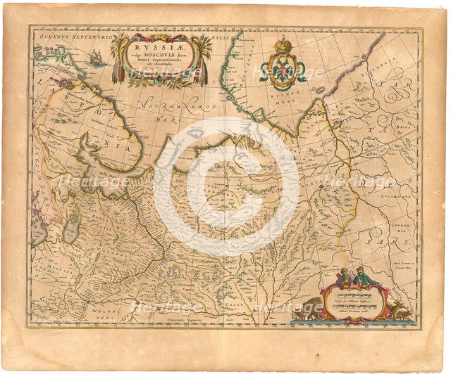 Map of Russia (From: Theatrum Orbis Terrarum...), 1645. Artist: Blaeu, Willem Janszoon (1571-1638)