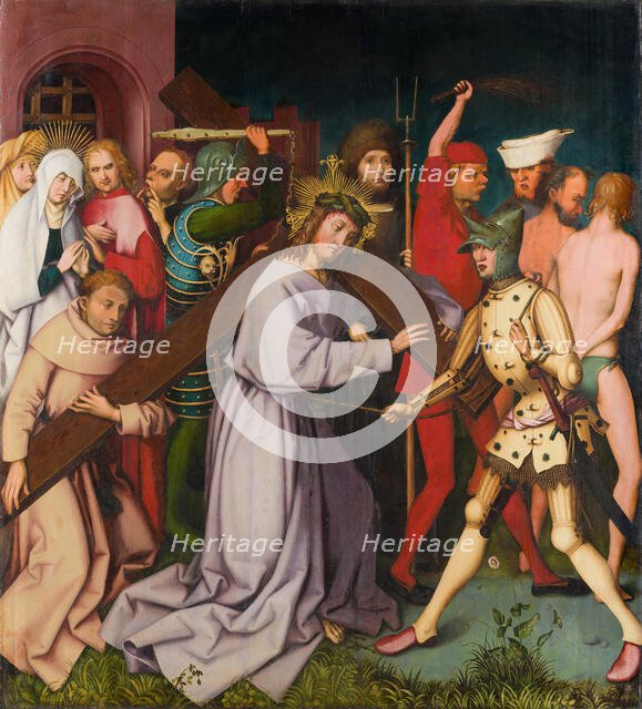 Bearing of the Cross, (Entombment Destroyed), 1501. Creators: Hans Holbein the Elder, Jesus Christ.