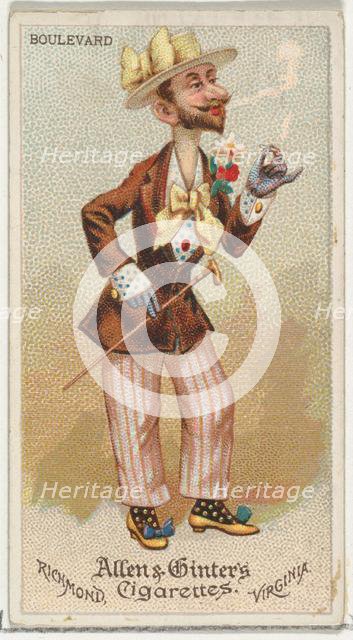 Boulevard, from World's Dudes series (N31) for Allen & Ginter Cigarettes, 1888. Creator: Allen & Ginter.