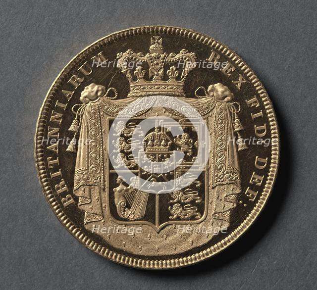 Five Pounds [pattern] (reverse), 1826. Creator: Unknown.