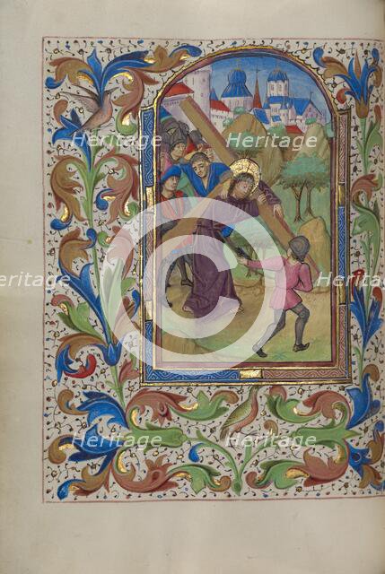 The Way to Calvary; Book of Hours, about 1450-1455. Creator: Master of the Lee Hours.