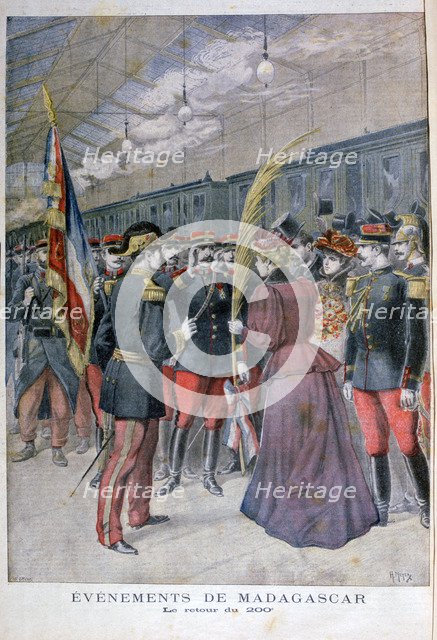 The return of the 200 regiment from Madagascar, 1896. Artist: Henri Meyer