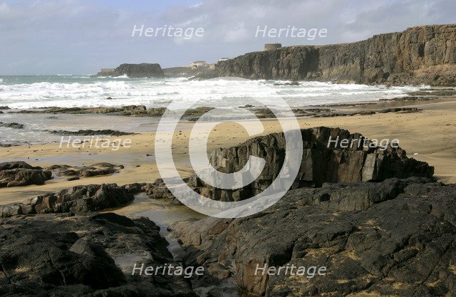 Coastline near El Cotillo, Fuerteventura, Canary Islands.