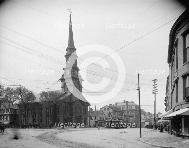 North Church and Congress St. [Street], Portsmouth, N.H., c1907. Creator: Unknown.