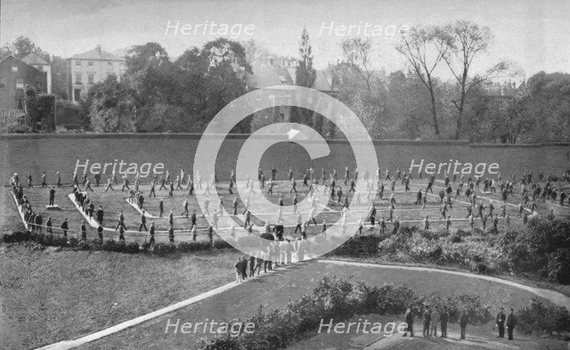 Exercise yard at Holloway Prison, London, c1901 (1901). Artist: Unknown.