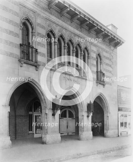Facade of the Town Hall, Littleton, Colorado which was designed by the architect...c1920 - 1923. Creator: Frances Benjamin Johnston.