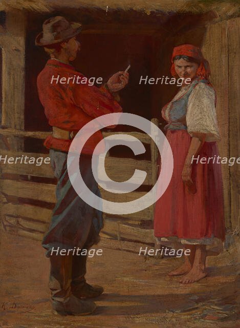 Conversation, between 1892-1896. Creator: Damazy Kotowski.