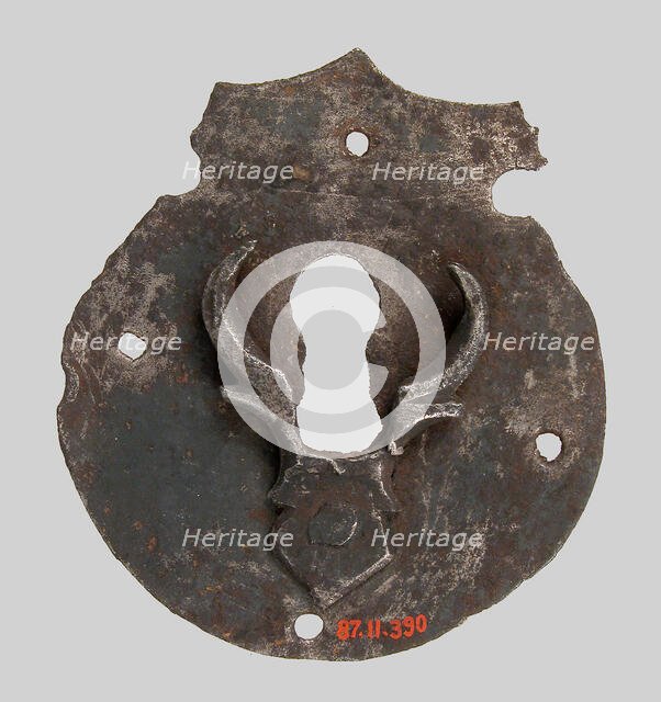 Escutcheon plate, German, 16th century. Creator: Unknown.