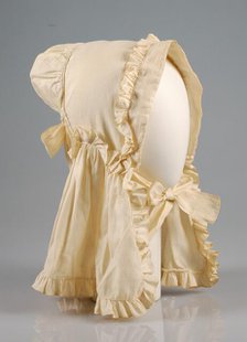 Bonnet, American, ca. 1860. Creator: Unknown.