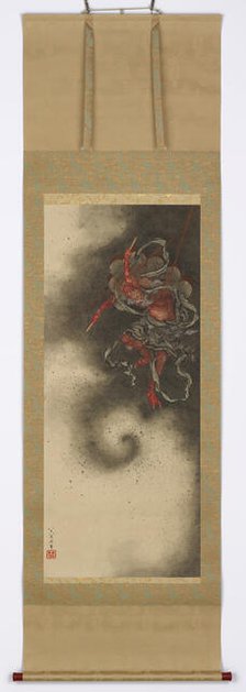 Thunder god, 1847. Creator: Hokusai.