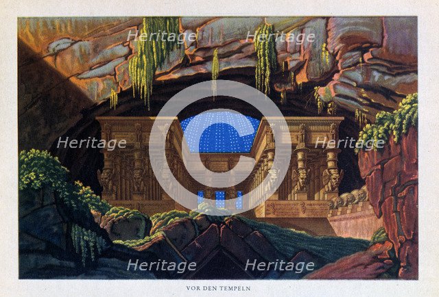 The temple of Isis and Osiris from The Magic Flute, 1816. Artist: Karl Friedrich Schinkel