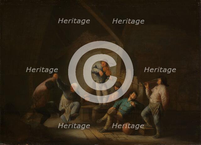 Dancing Couple, c.1635. Creator: Adriaen van Ostade.