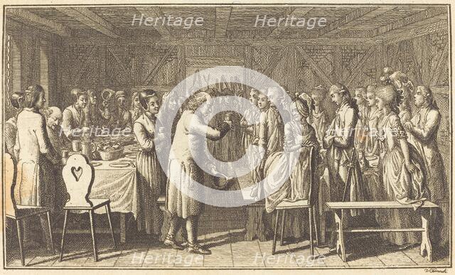 A Welcome Guest, 1777/1791. Creator: Daniel Nikolaus Chodowiecki.