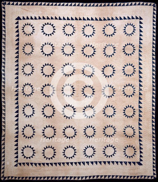 Bedcover, United States, 1849. Creator: Unknown.