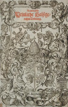 Frontispiece of Bamberger Highcourt, 1580. Creator: Unknown.