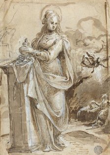 Mary Magdalene [verso], in or after 1524. Creator: Biagio Pupini.