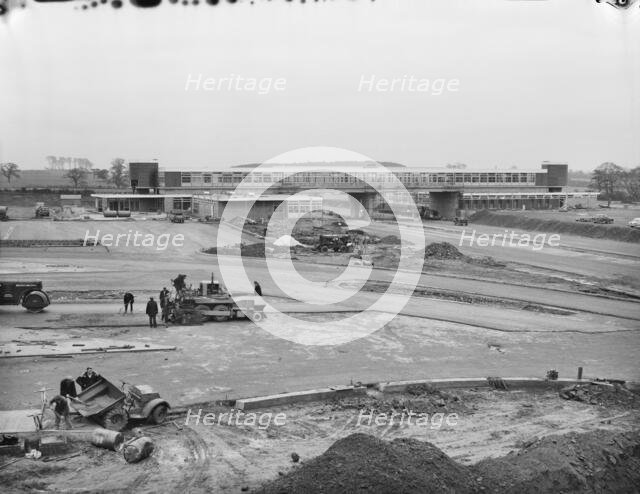 M6 Motorway, Keele Service Area, Keele, Newcastle-under-Lyme, Staffordshire, 28/11/1962. Creator: John Laing plc.