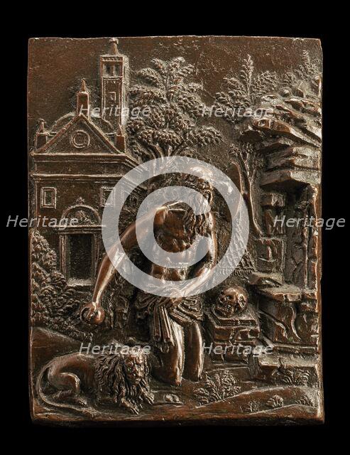 Saint Jerome in Penitence before a Rustic Church, c. 1505/1510. Creator: Unknown.