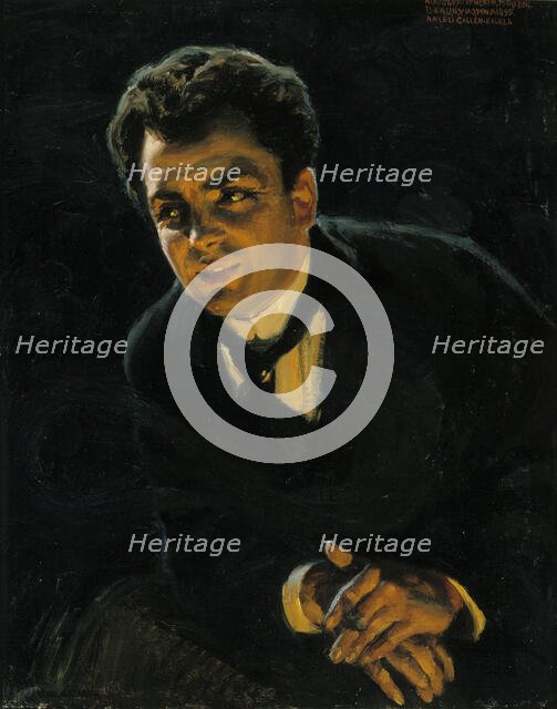 Portrait of the German Actor Rudolf Rittner, 1895. Creator: Akseli Gallen-Kallela.