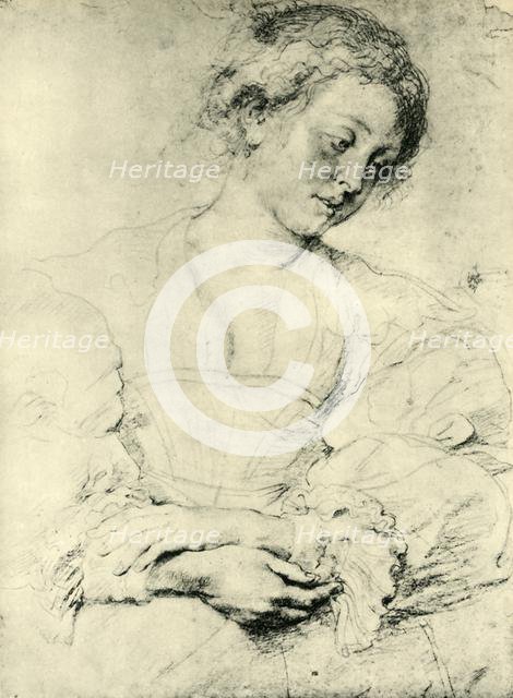 'Young Woman with Folded Hands', 1629-1630, (1943).  Creator: Peter Paul Rubens.