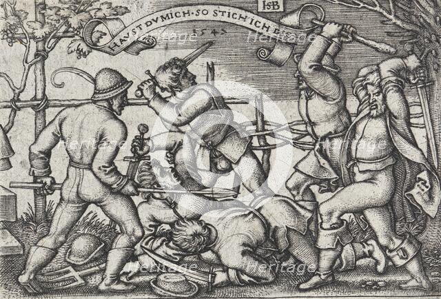 Peasants' Brawl, between 1546 and 1547. Creator: Sebald Beham.