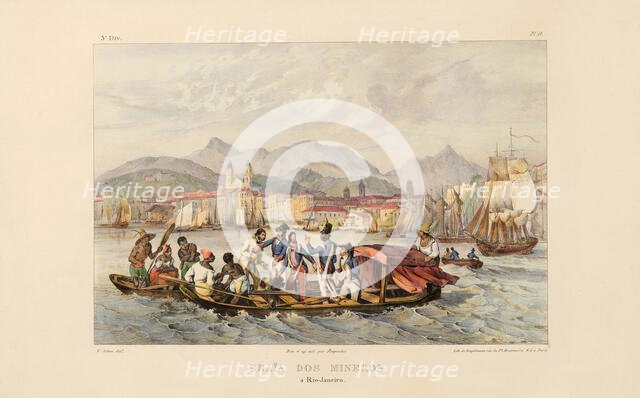 Port of the Mineiros in Rio de Janeiro. From "Voyage pittoresque dans le Brésil", 1835. Creator: Rugendas, Johann Moritz (1802-1858).