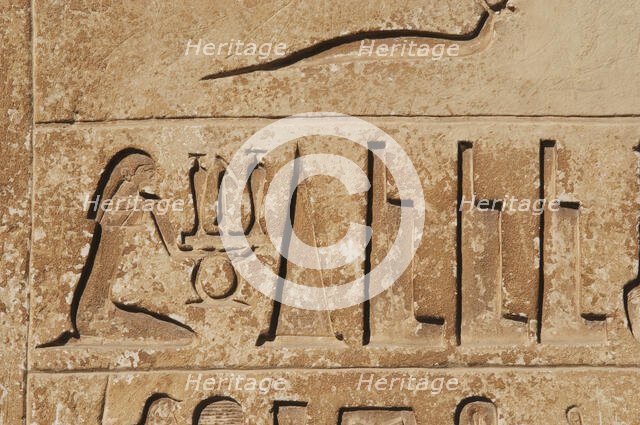 Hieroglyphic writing relief, Saqqara, Egypt, Old Kingdom (2015). Creator: Unknown.