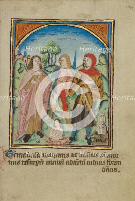 The Thirteenth Sign before the Day of Judgment; Illustrated Vita Christi..., about 1480-1490. Creator: Unknown.