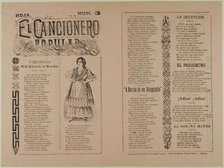 El cancionero popular, num. 3 (The Popular Songbook,  No. 3), n.d. Creator: José Guadalupe Posada.