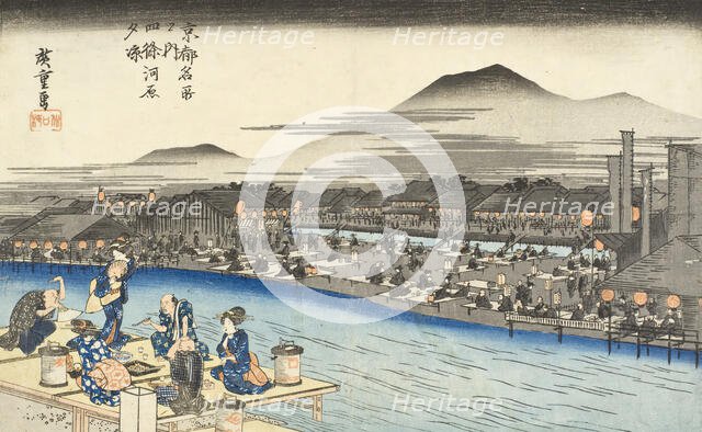 Evening Cool at Shijokawara, Mid-1830s. Creator: Ando Hiroshige.