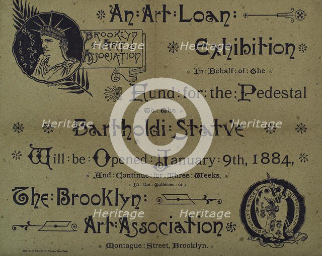 An Art Loan Exhibition, fund for the pedestal to the Bartholdi statue, c1884. Creator: George Halm.