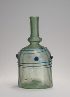 Bottle with Blue Trails, probably Syria, 12th century. Creator: Unknown.