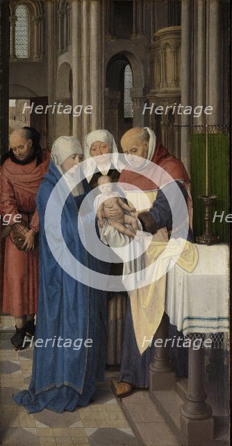 The Presentation of Jesus at the Temple. Triptych of Jan Floreins, right panel, 1479. Creator: Memling; Hans (1433/40-1494).