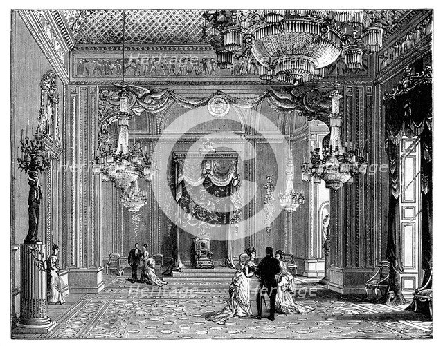 The Throne Room, Buckingham Palace, 1900. Artist: Unknown