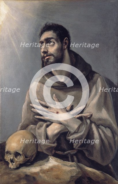 Saint Francis in ecstasy, c. 1580. Artist: El Greco, Dominico (1541-1614)