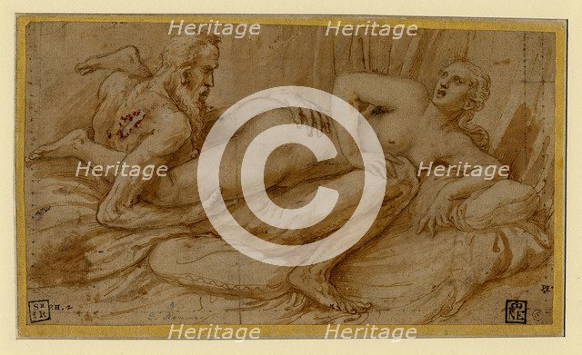 Erotic Scene, after 1524. Artist: Romano, Giulio (1499-1546)