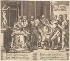 Plate 4: Psyche's father consulting the oracle, from 'The Fable of Psyche', 1530-60. Creator: Master of the Die.