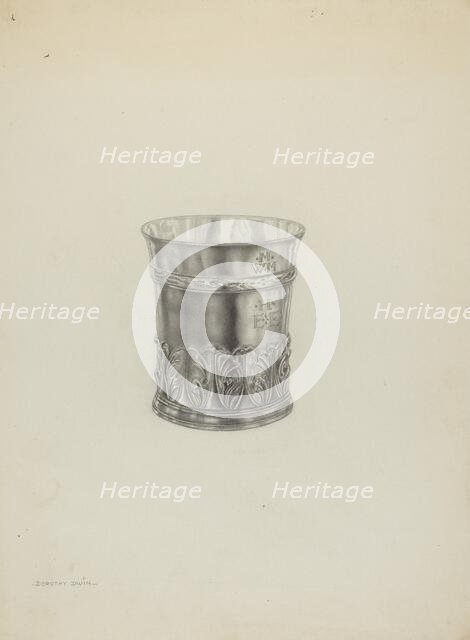 Silver Beaker, c. 1938. Creator: Dorothy Dwin.