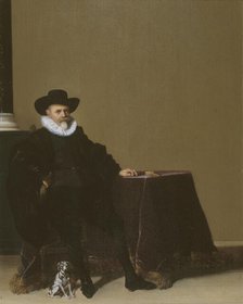 Portrait of man in a black velvet suit, between 1605 and 1657. Creator: Hendrik Gerritsz Pot.