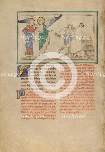 The Drunken Harlot; Dyson Perrins Apocalypse; The Whore of Babylon, about 1255-1260. Creator: Unknown.