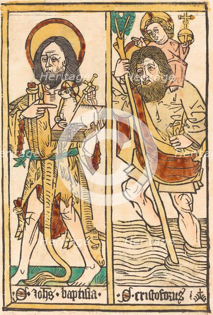 Saint John the Baptist and Saint Christopher, 1470/1480. Creator: Unknown.